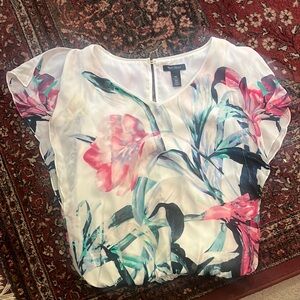 White & Black Market Work Blouse